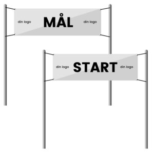 START och MÅL banderoll