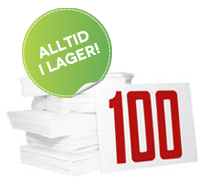 Nummerlappar med enbart siffror Fiber